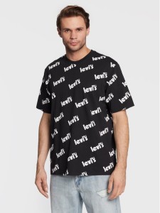 Levi's® T-Shirt Poster 16143-0697 Czarny Relaxed Fit