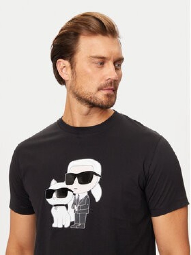 KARL LAGERFELD T-Shirt 755061 544241 Czarny Regular Fit