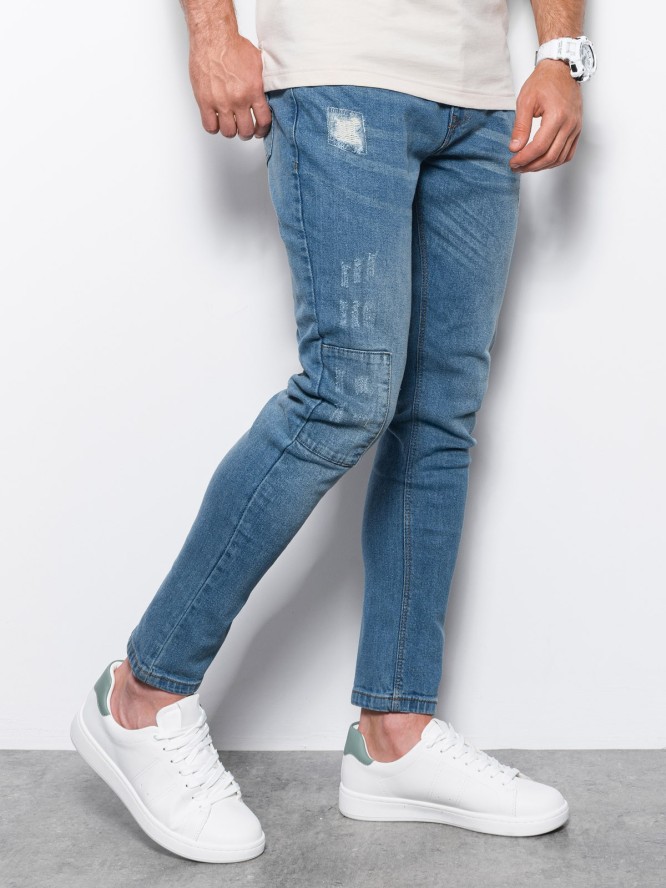 Spodnie męskie jeansowe SKINNY FIT - jasny niebieski P1060 - XXL