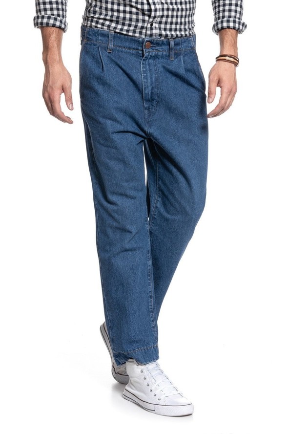 WRANGLER PLEATED CHINO PHELPS BLUE W15LQ7052