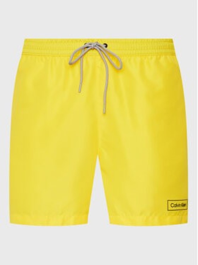 Calvin Klein Swimwear Szorty kąpielowe KM0KM00787 Żółty Regular Fit