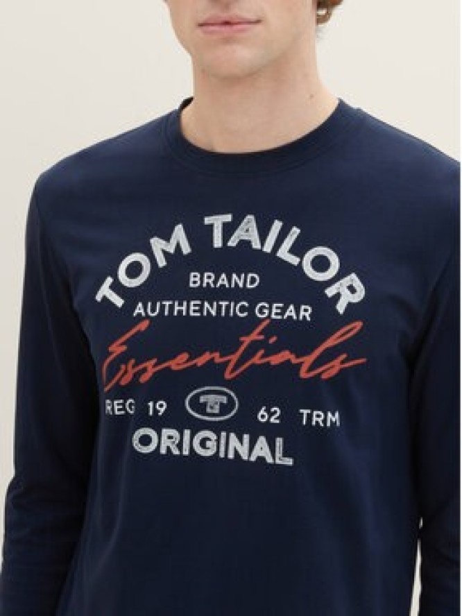 Tom Tailor Longsleeve 1037744 Granatowy Regular Fit