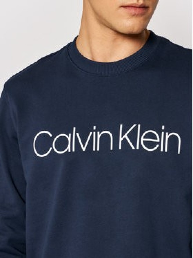 Calvin Klein Bluza Logo K10K104059 Granatowy Regular Fit