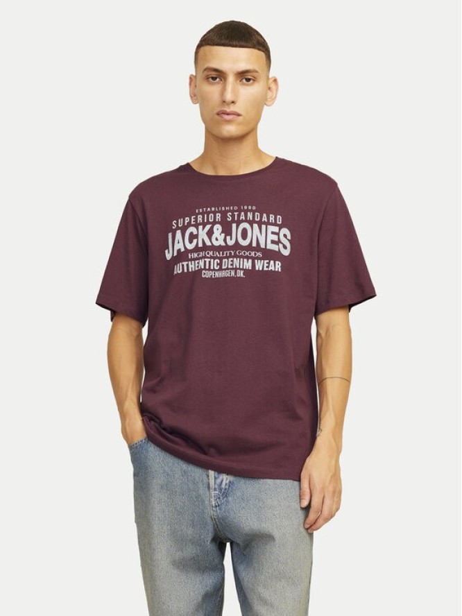 Jack&Jones T-Shirt Jeans 12256779 Czerwony Standard Fit