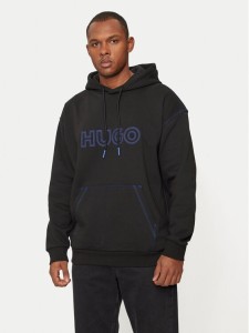 Hugo Bluza Nitlogohood 50521697 Czarny Regular Fit