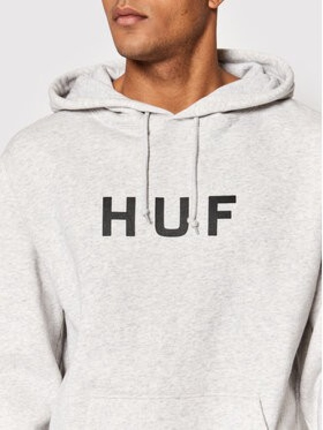 HUF Bluza Essentials Og Logo PF00490 Szary Regular Fit