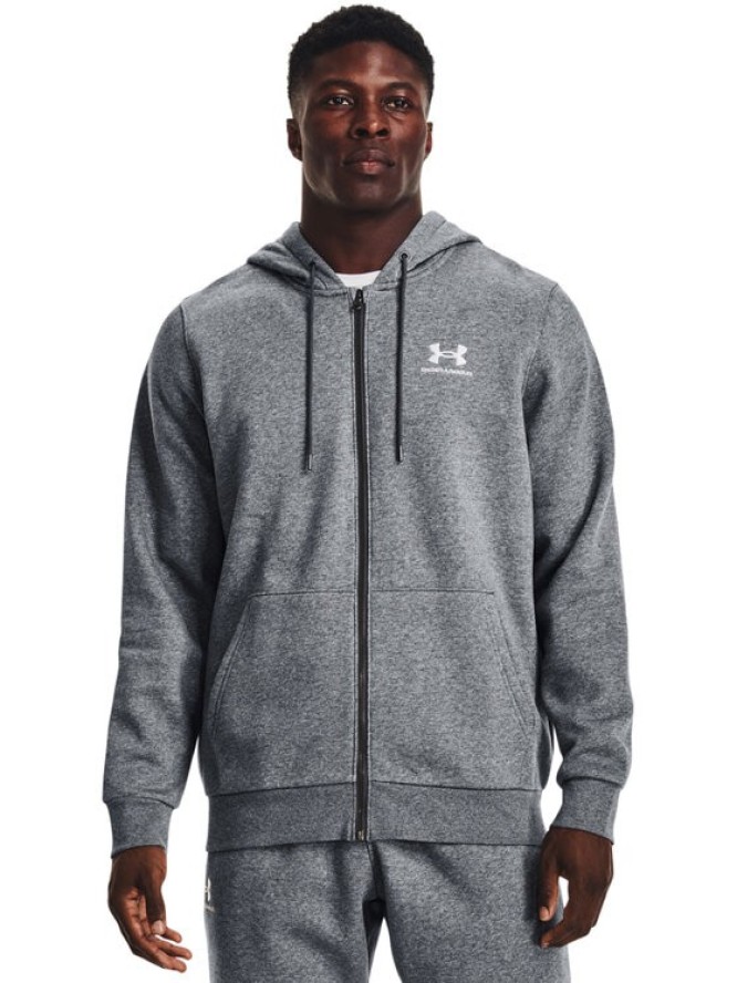 Under Armour Bluza UA Essential Fleece FZ Hood 1373881 Szary Regular Fit