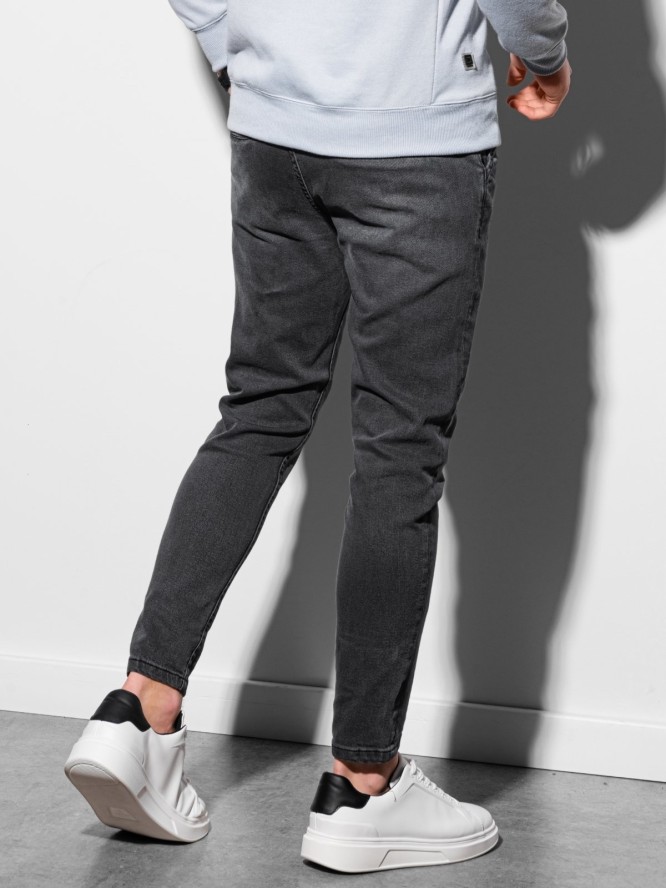 Spodnie męskie jeansowe SKINNY FIT z kieszeniami chino - grafitowe V7 OM-PADP-0100 - XL