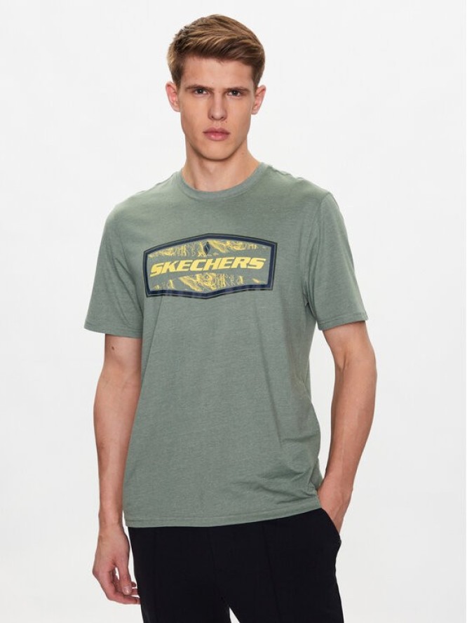 Skechers T-Shirt Latitude MTS368 Zielony Regular Fit