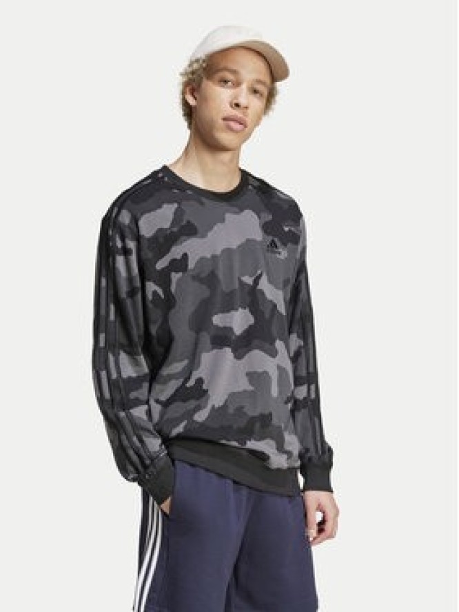 adidas Bluza Seasonal Essentials Camouflage IY6633 Szary Regular Fit