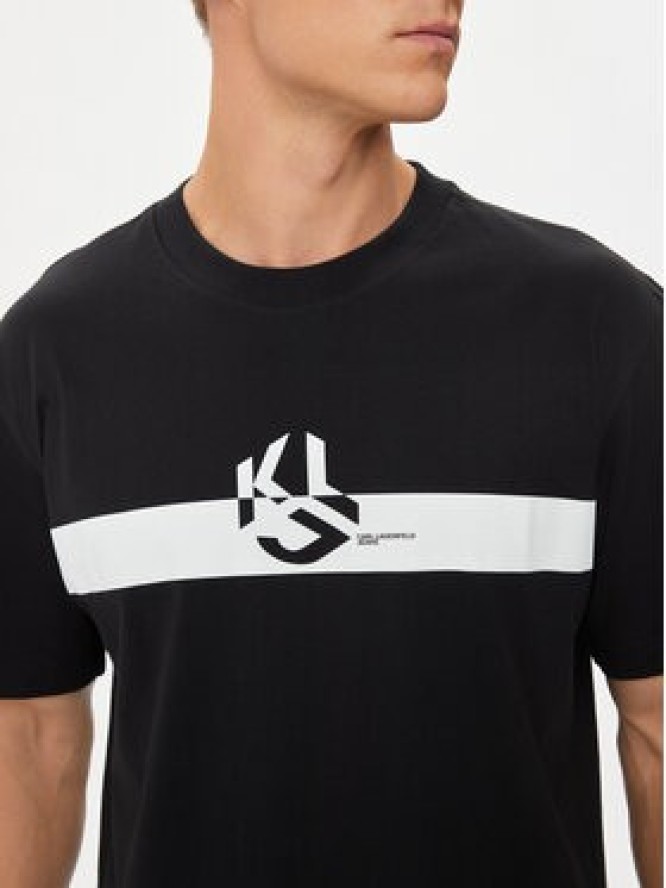 Karl Lagerfeld Jeans T-Shirt 245D1701 Czarny Regular Fit