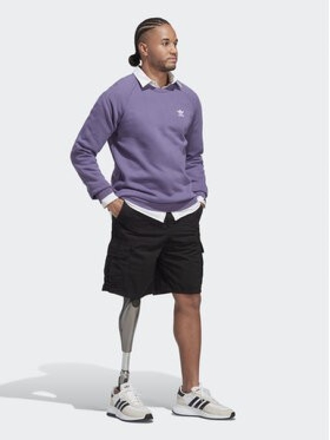 adidas Bluza Trefoil Essentials Crewneck Sweatshirt IA4824 Fioletowy Regular Fit