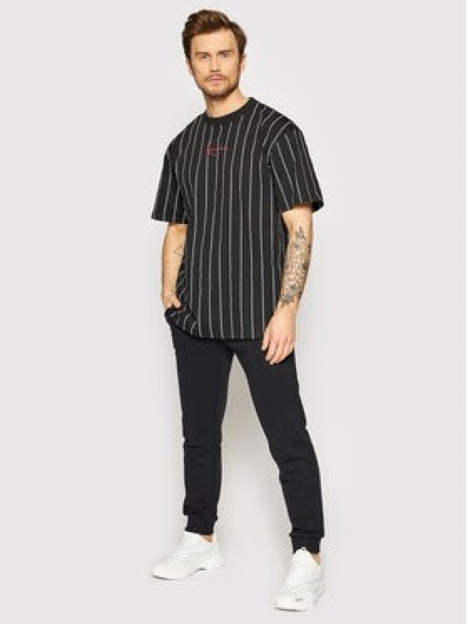 Karl Kani T-Shirt Signature Pinstripe 6030153 Czarny Regular Fit