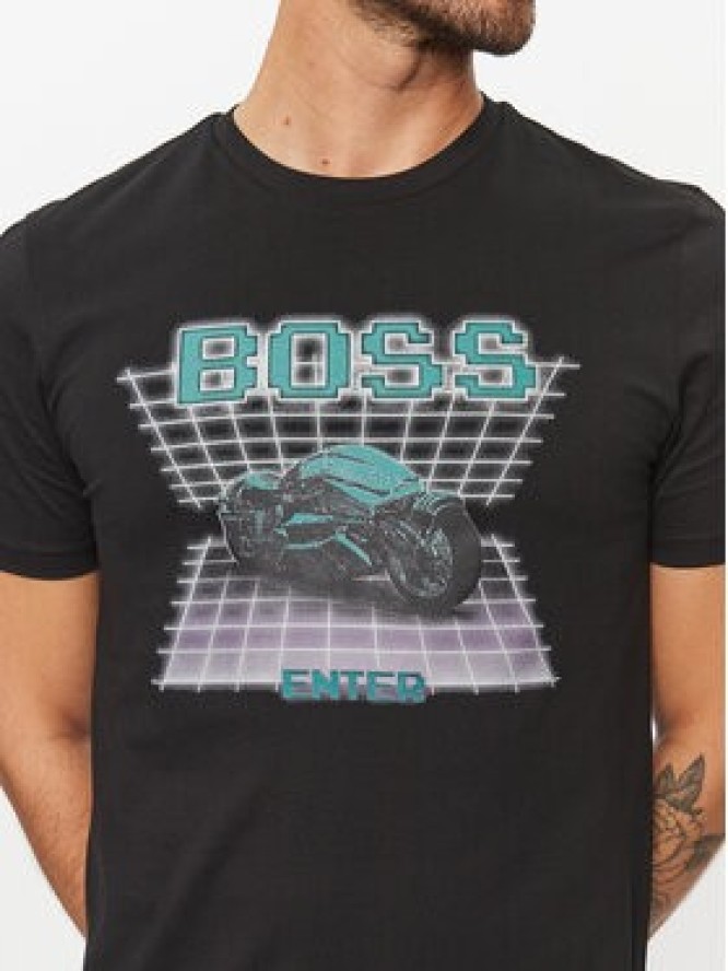 Boss T-Shirt Teenter 50503551 Czarny Regular Fit