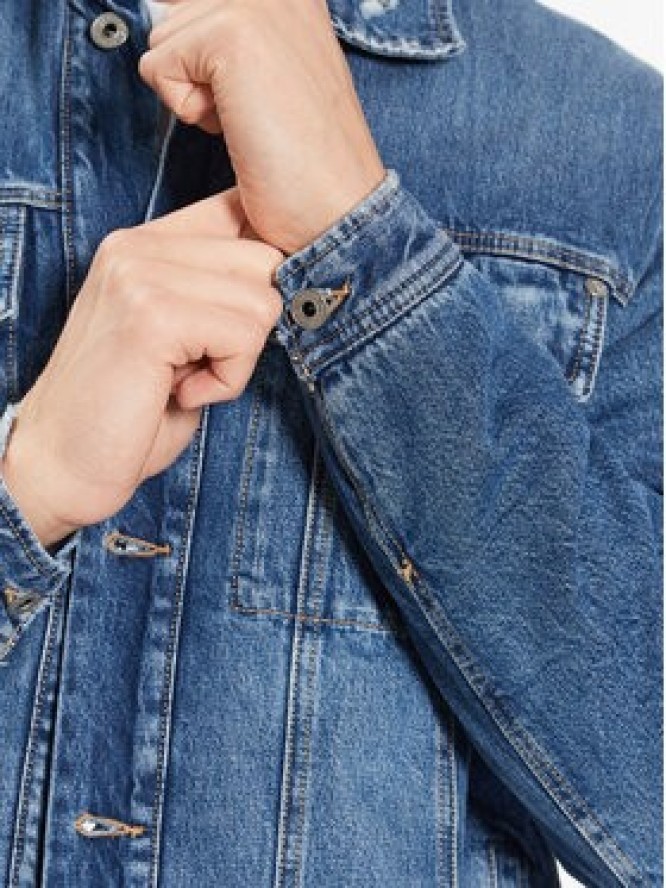 Pepe Jeans Kurtka jeansowa Young Bandana PM402673 Niebieski Regular Fit