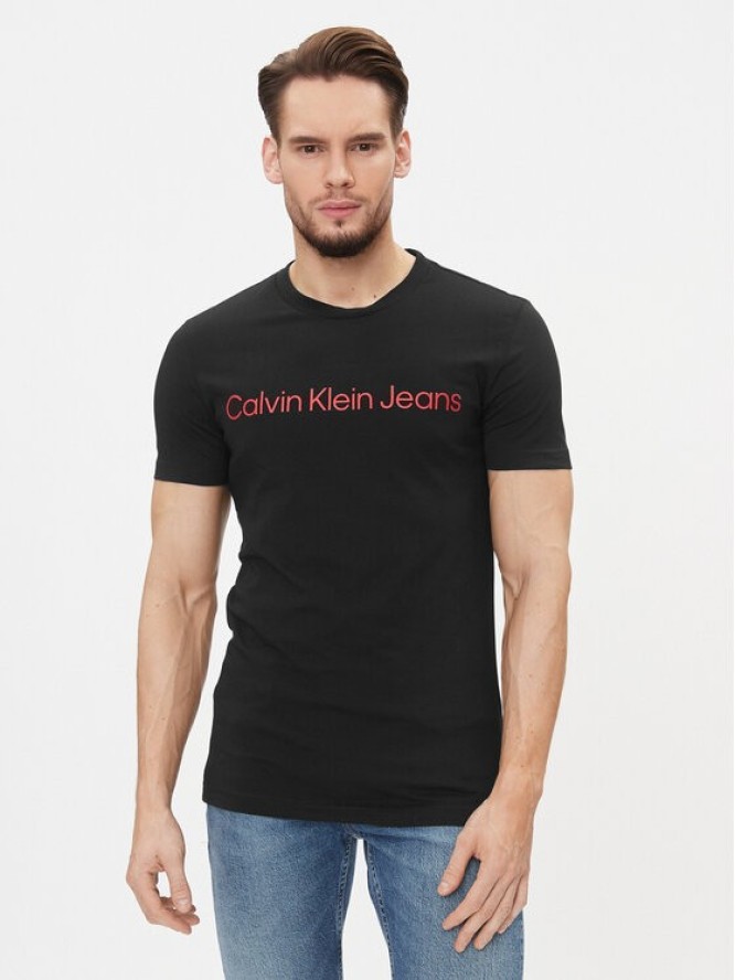 Calvin Klein Jeans T-Shirt J30J322552 Czarny Slim Fit