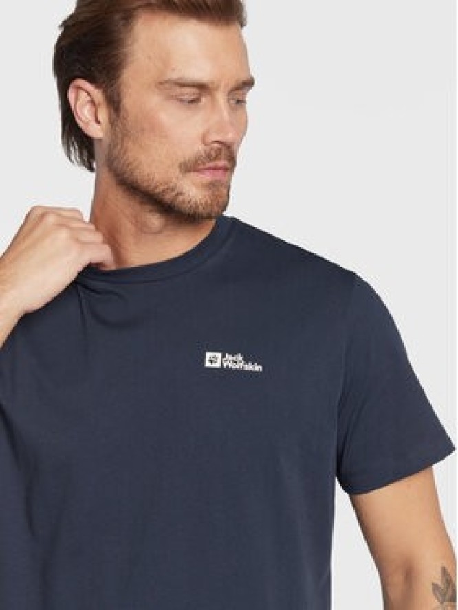 Jack Wolfskin T-Shirt Essential 1808382 Granatowy Regular Fit
