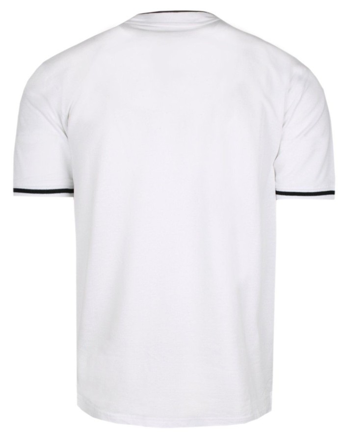 Męska Koszulka (T-Shirt) na Guziki - Pako Jeans - Biała