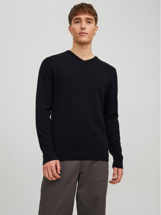 Jack&Jones Sweter 12137194 Czarny Regular Fit