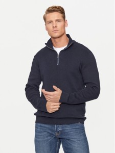 Jack&Jones Sweter Milano 12259664 Granatowy Relaxed Fit