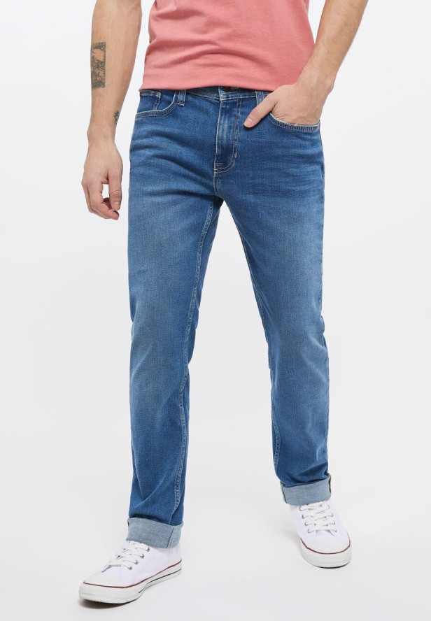 MUSTANG ORLANDO SLIM MĘSKIE SPODNIE JEANSOWE JEANSY DENIM BLUE 1013320 5000 583