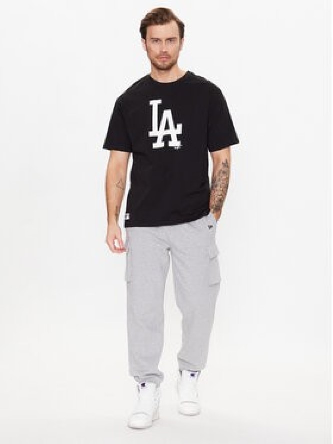 New Era T-Shirt La Dodgers Mlb League Essential 60332293 Czarny Oversize