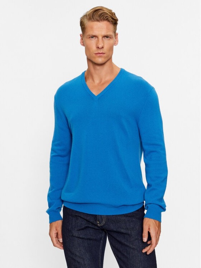 United Colors Of Benetton Sweter 1002U4407 Niebieski Regular Fit