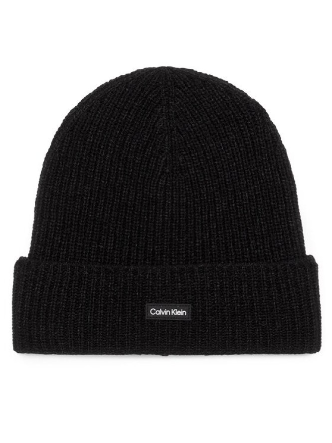 Calvin Klein Czapka Daddy Wool Beanie K50K510984 Czarny