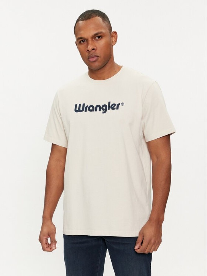 Wrangler T-Shirt Logo 112350523 Écru Regular Fit