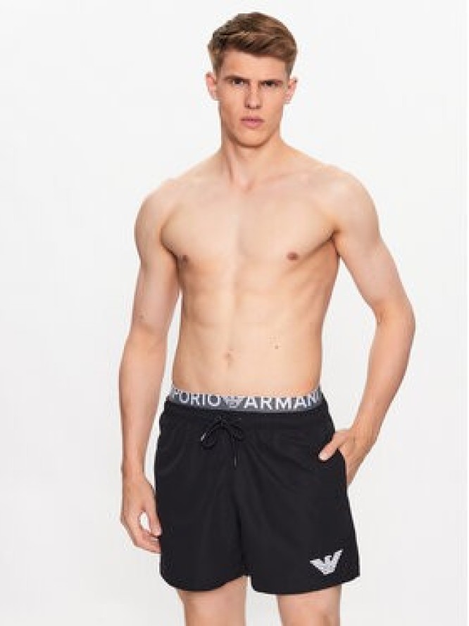 Emporio Armani Underwear Szorty kąpielowe 211740 3R432 00020 Czarny Regular Fit