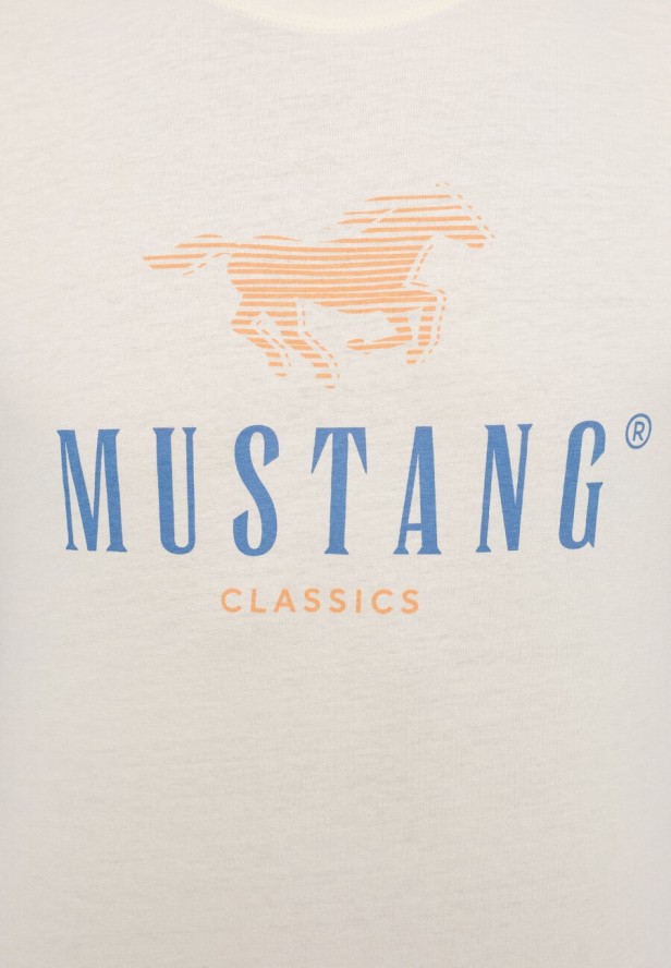 MUSTANG ALEX C PRINT MĘSKI T-SHIRT KOSZULKA NADRUK LOGO PRISTINE 1013808 8001