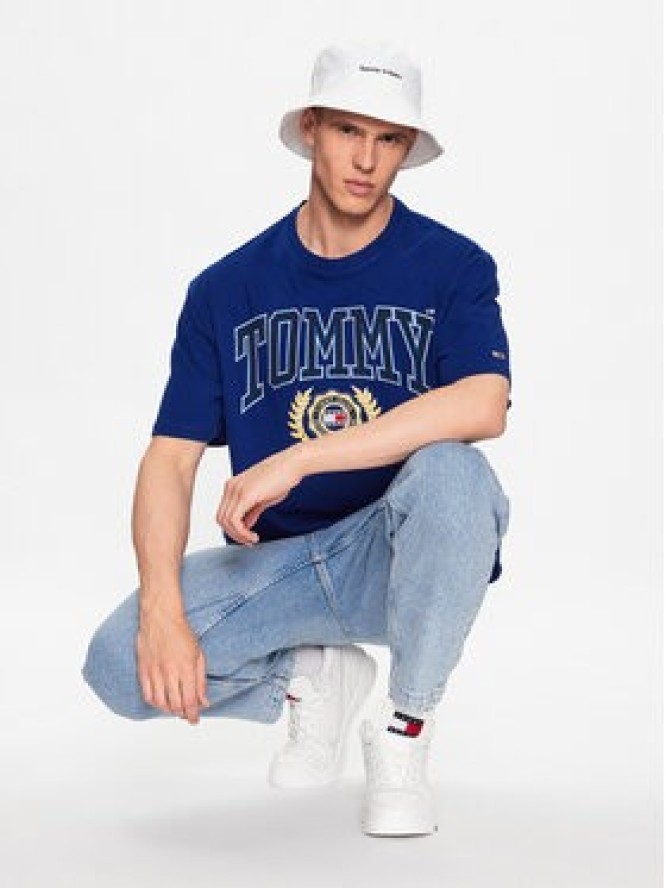 Tommy Jeans T-Shirt DM0DM16832 Niebieski Relaxed Fit