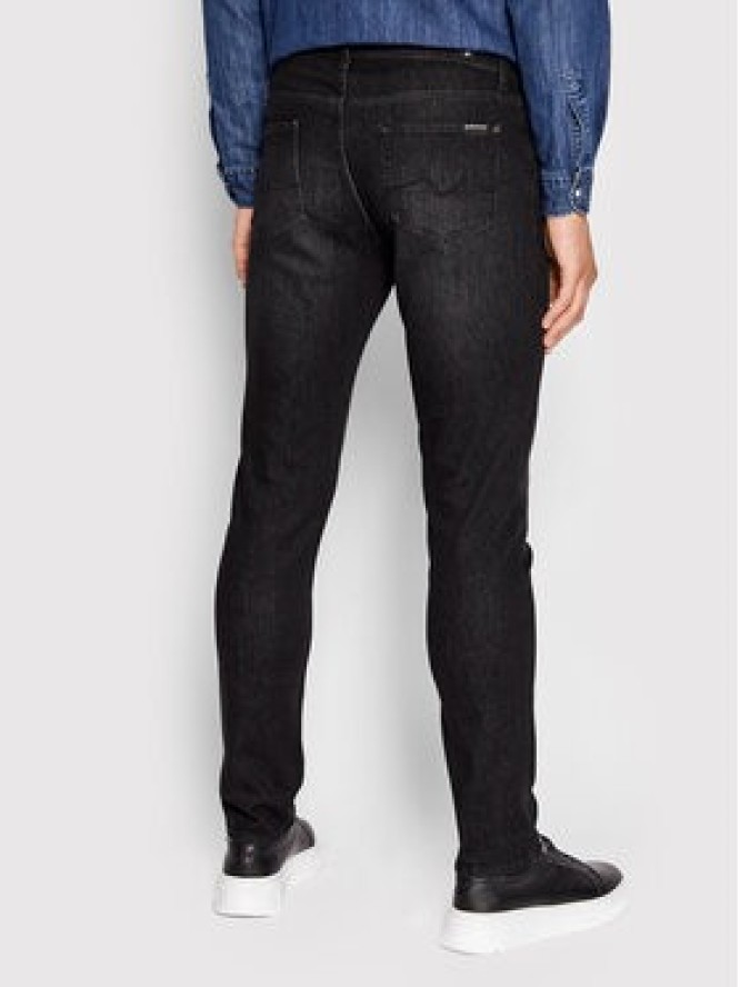 7 For All Mankind Jeansy Slimmy Tapered JSMXB820LK Czarny Slim Fit