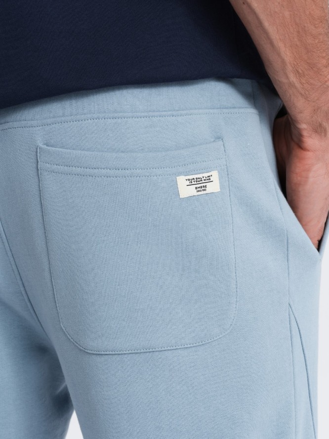 Męskie spodnie dresowe typu jogger - niebieskie V7 OM-PABS-0173 - XXL