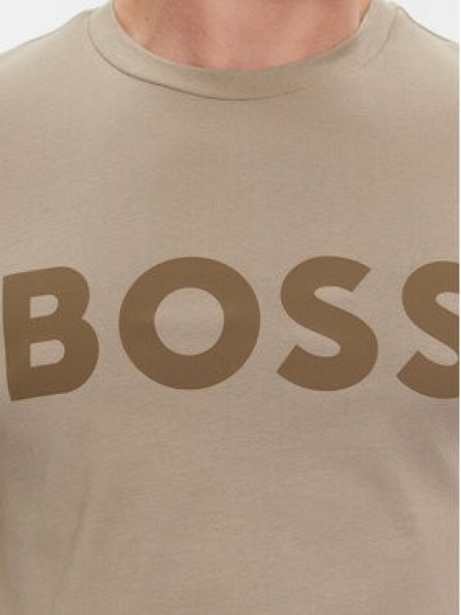 Boss T-Shirt Thinking 1 50481923 Beżowy Regular Fit