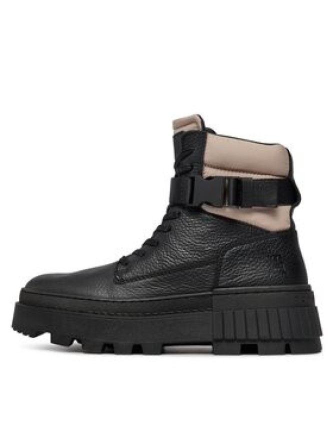 Tommy Hilfiger Trapery Th Elevated Chunky Lth Bkle Boot FM0FM04909 Czarny