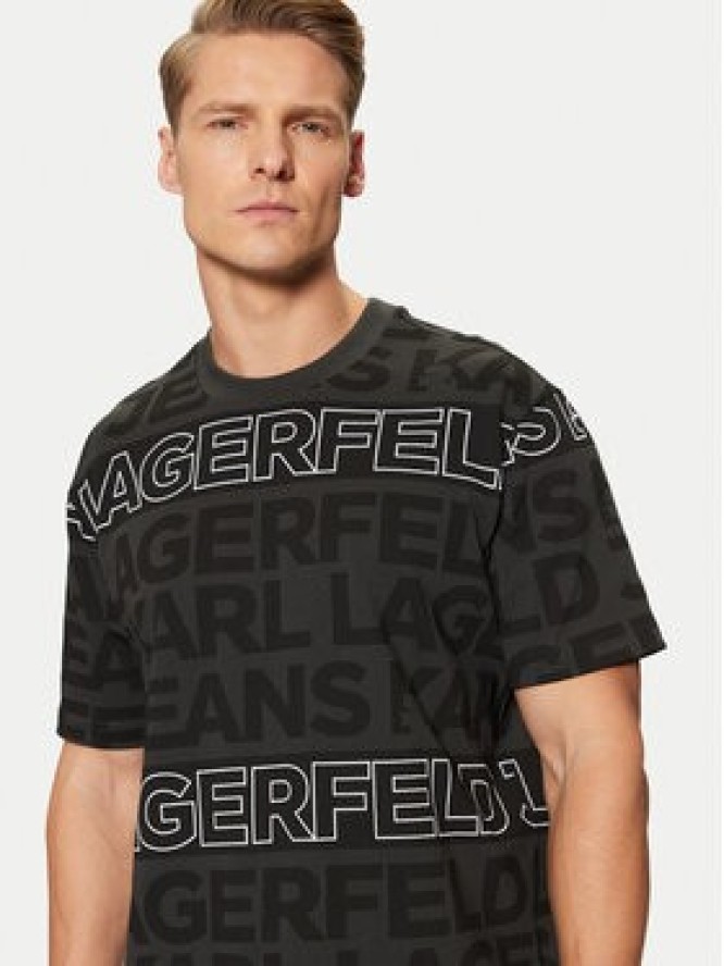 KARL LAGERFELD T-Shirt A1M17114 Czarny Regular Fit