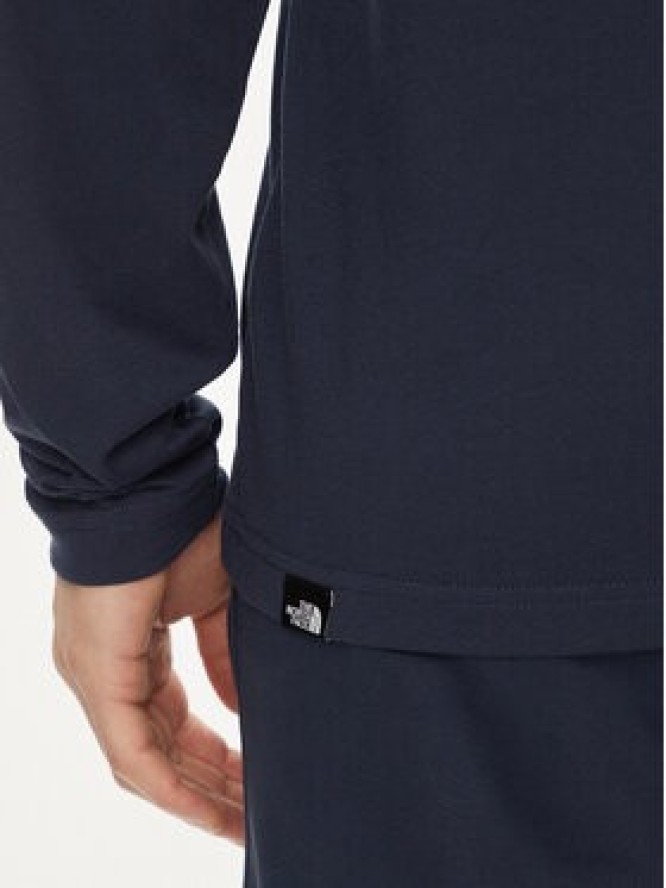 The North Face Longsleeve Simple Dome NF0A87QN Granatowy Regular Fit