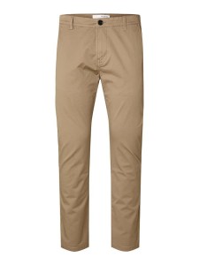 SELECTED HOMME Spodnie chino "Slim 175" w kolorze jasnobrązowym rozmiar: W32/L34