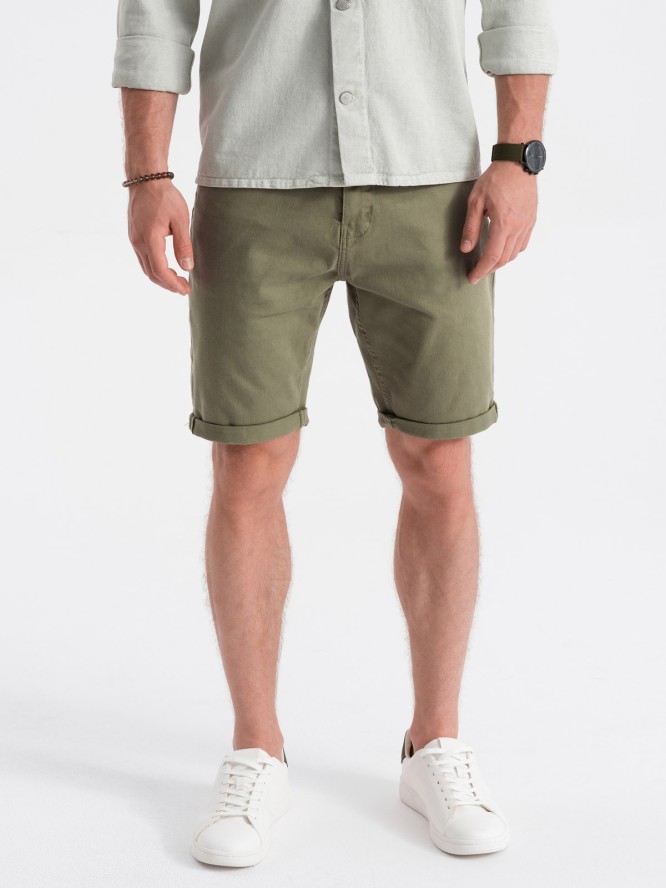 Szorty męskie CHINO - khaki V14 OM-SRDS-0103 - L