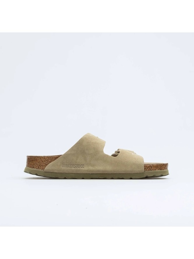 Klapki męskie BIRKENSTOCK ARIZONA SFB LEVE FADED KHAKI