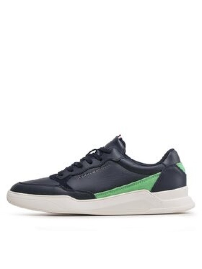 Tommy Hilfiger Sneakersy Elevated Cupsole Leather FM0FM04490 Granatowy