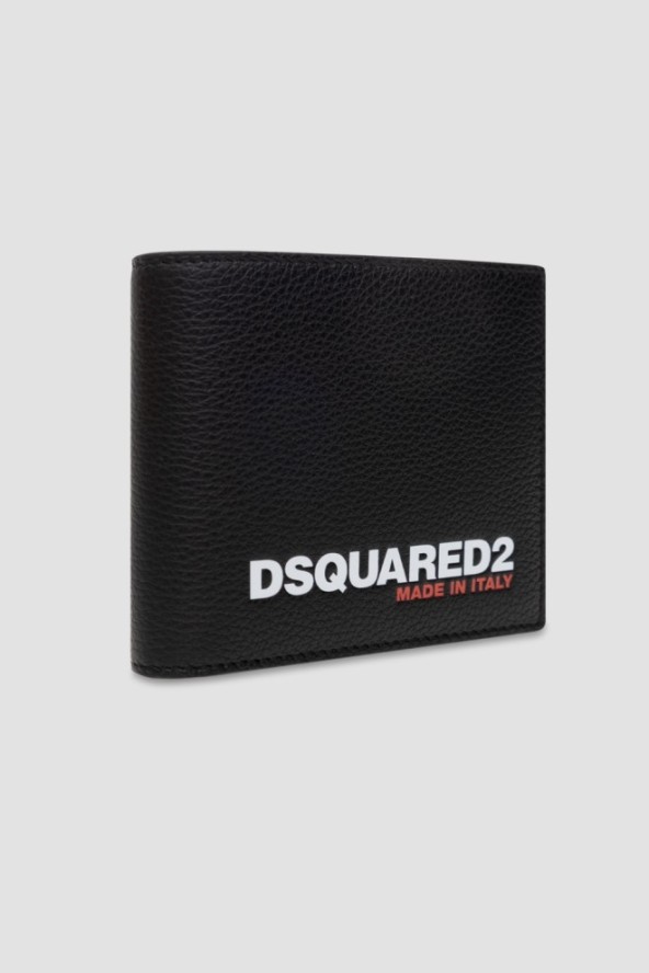 DSQUARED2 Czarny portfel skórzany