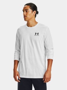 Under Armour Longsleeve Ua Sportstyle Left Chest Ls 1329585-100 Biały Loose Fit