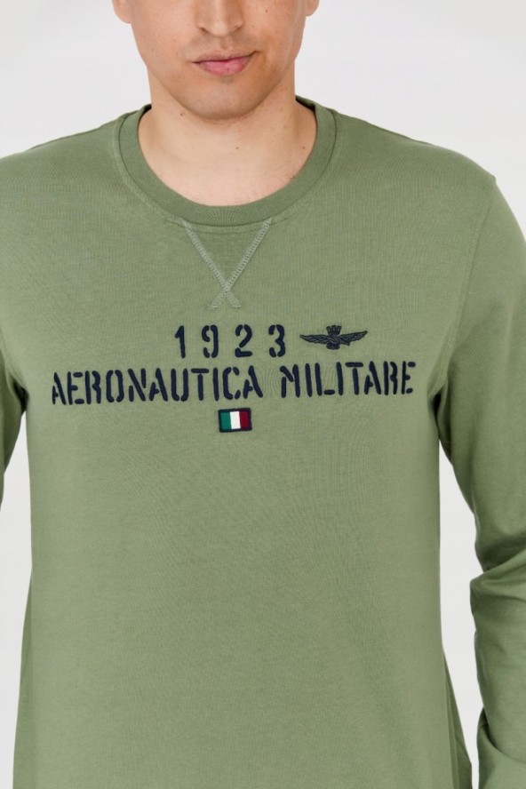 AERONAUTICA MILITARE Longsleeve zielony męski