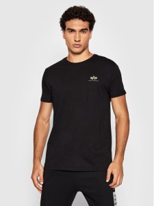 Alpha Industries T-Shirt Backprint 128507CP Czarny Regular Fit