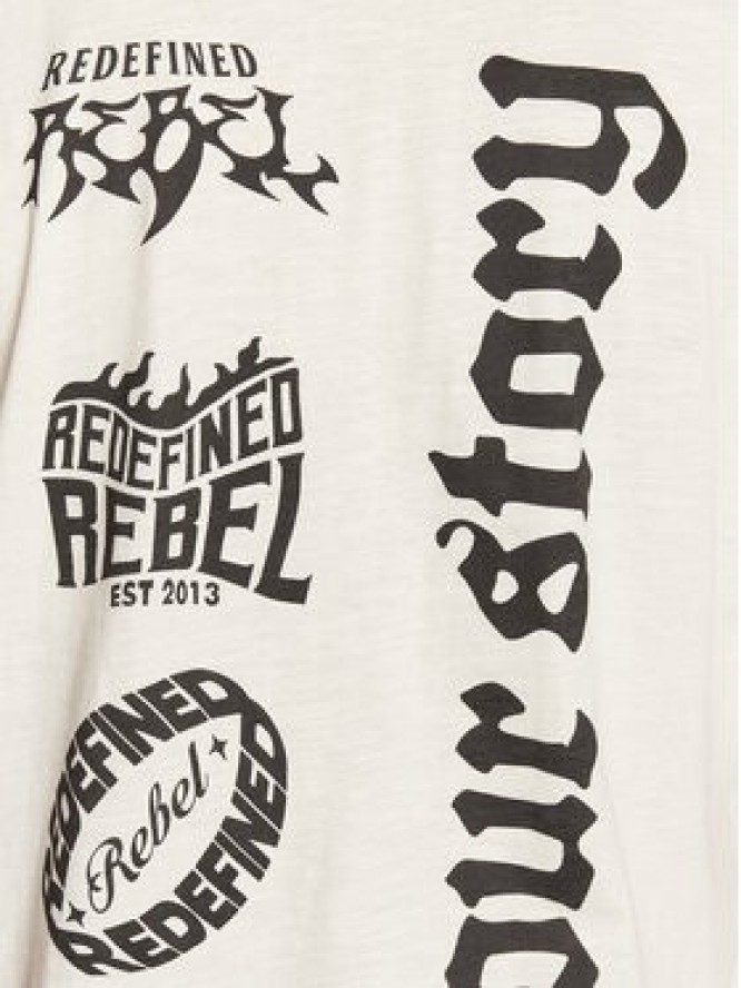 Redefined Rebel T-Shirt Marcel 211158 Écru Regular Fit