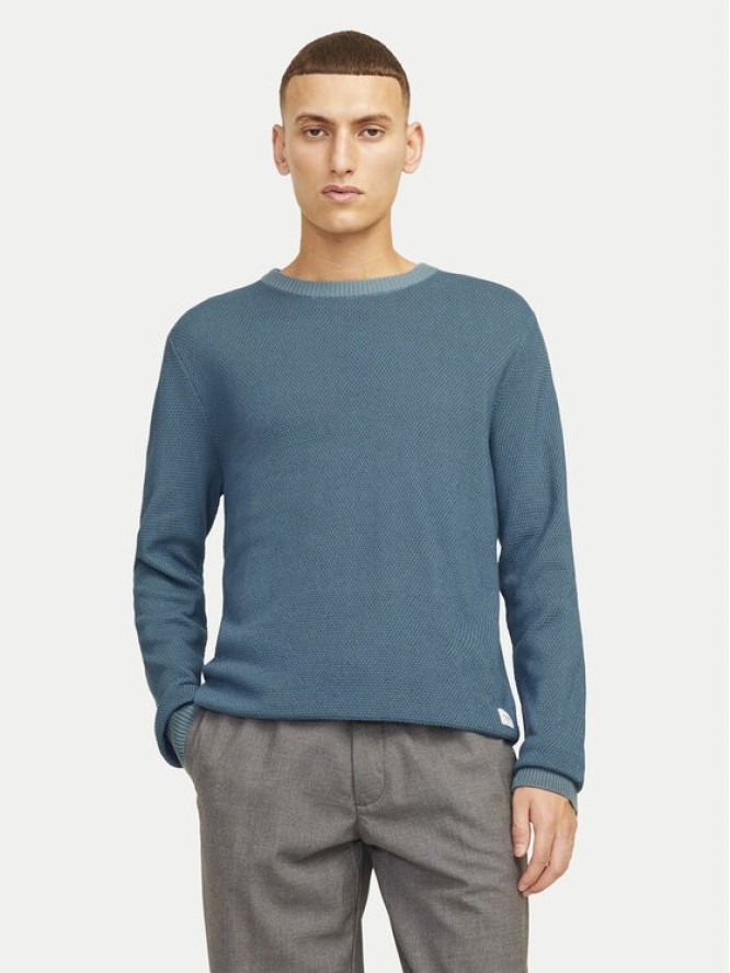 Jack&Jones Sweter Globe 12258139 Niebieski Regular Fit