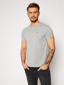 Tommy Jeans T-Shirt DM0DM04411 Szary Regular Fit