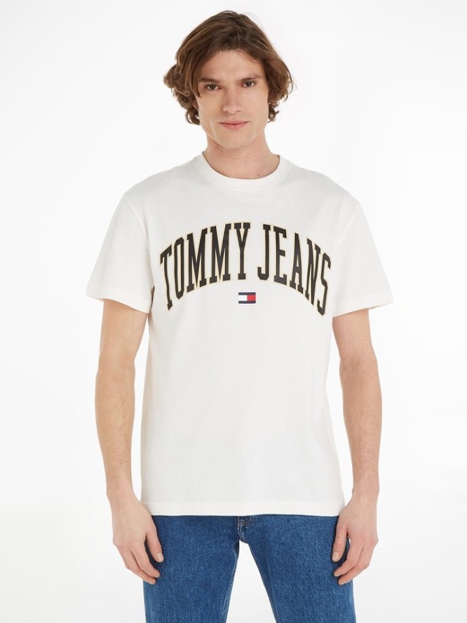 TOMMY JEANS Koszulka w kolorze białym rozmiar: L